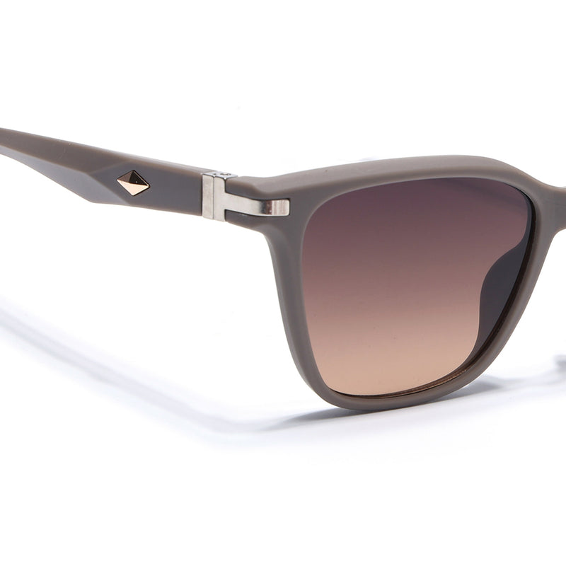 Eyejack Square Sunglasses for Men & Women (Brown & Clear Lens | Matt Brown Frame - 90161CL772)