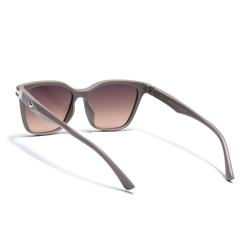 Eyejack Square Sunglasses for Men & Women (Brown & Clear Lens | Matt Brown Frame - 90161CL772)
