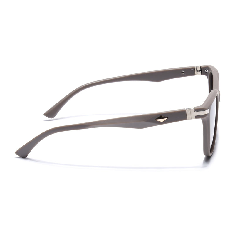 Eyejack Square Sunglasses for Men & Women (Brown & Clear Lens | Matt Brown Frame - 90161CL772)
