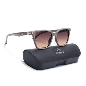Eyejack Square Sunglasses for Men & Women (Brown & Clear Lens | Matt Brown Frame - 90161CL772)