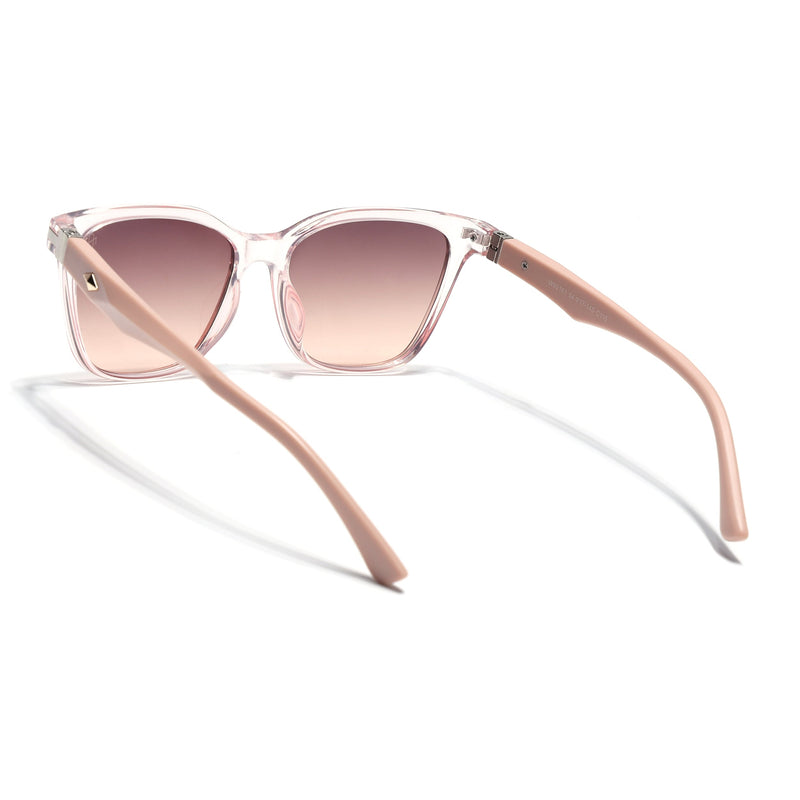Eyejack Square Sunglasses for Men & Women (Brown & Clear Lens | Light Pink Frame - 90161CL773)