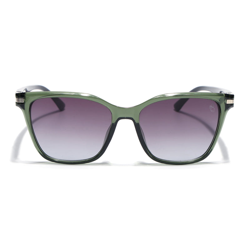 Eyejack Square Sunglasses for Men & Women (Grey & Clear Lens | Olive Frame - 90161CL774)