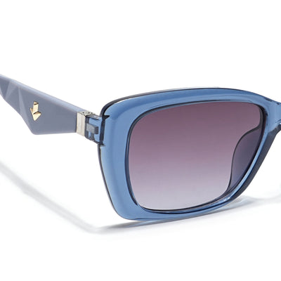 Eyejack Blue Rectangle Sunglasses for Men & Women (90164CL849)