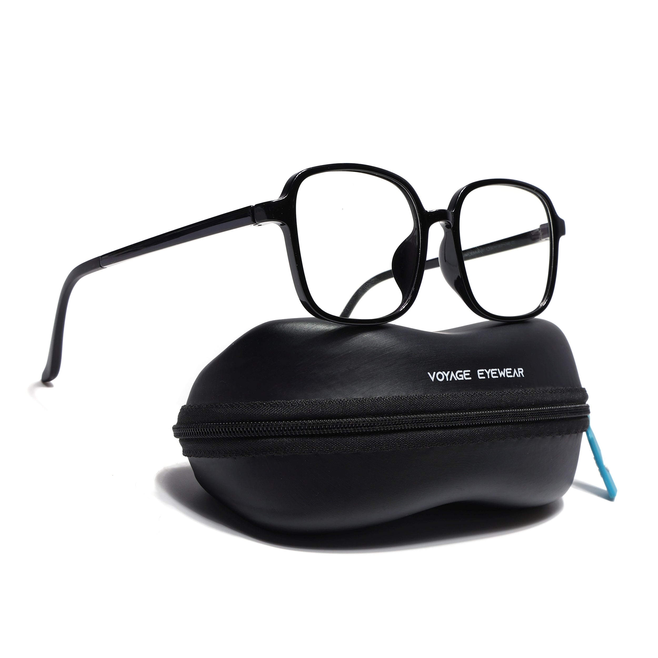 Voyage Air Black Square Eyeglasses for Men & Women (901MG4382-C1)
