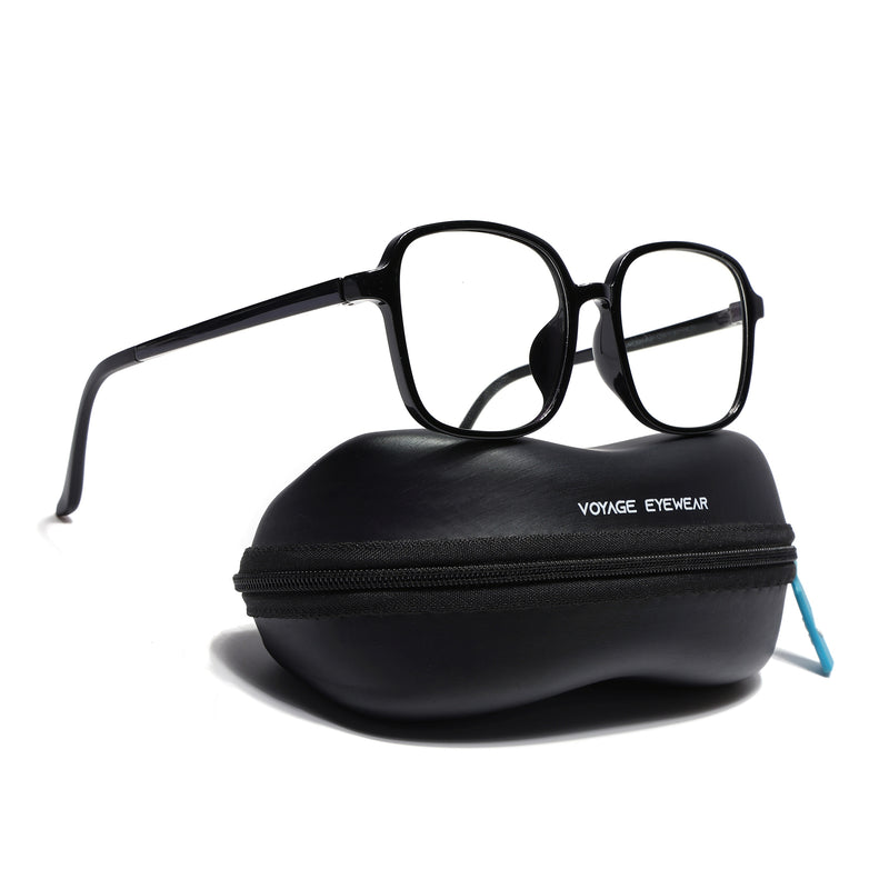 Voyage Air Black Square Eyeglasses for Men & Women (901MG4382-C1)