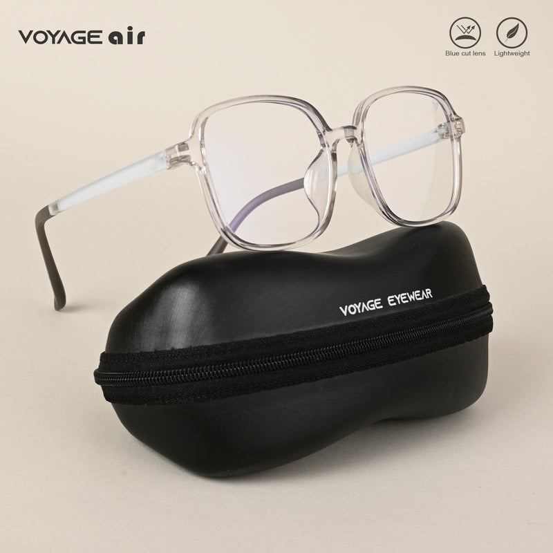 Voyage Air Grey Square Eyeglasses for Men & Women (901MG4383-C5)