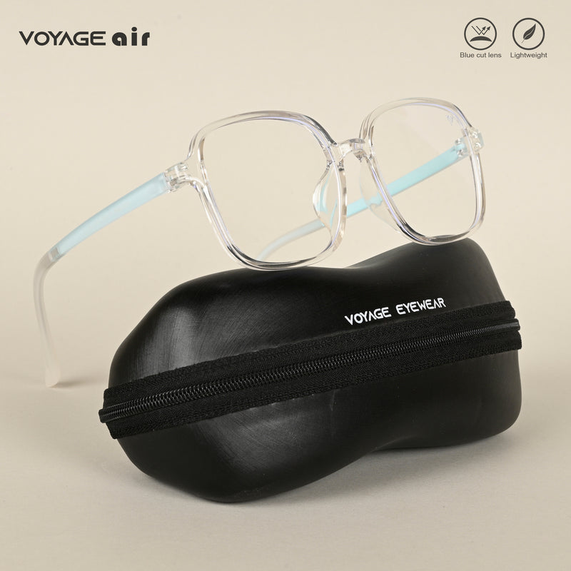 Voyage Air Transparent Square Eyeglasses for Men & Women (901MG4386-C4)