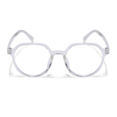 Voyage Air Transparent Round Eyeglasses for Men & Women (902MG4389-C2)