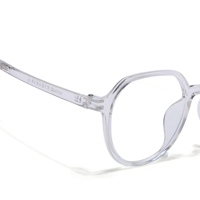 Voyage Air Transparent Round Eyeglasses for Men & Women (902MG4389-C2)