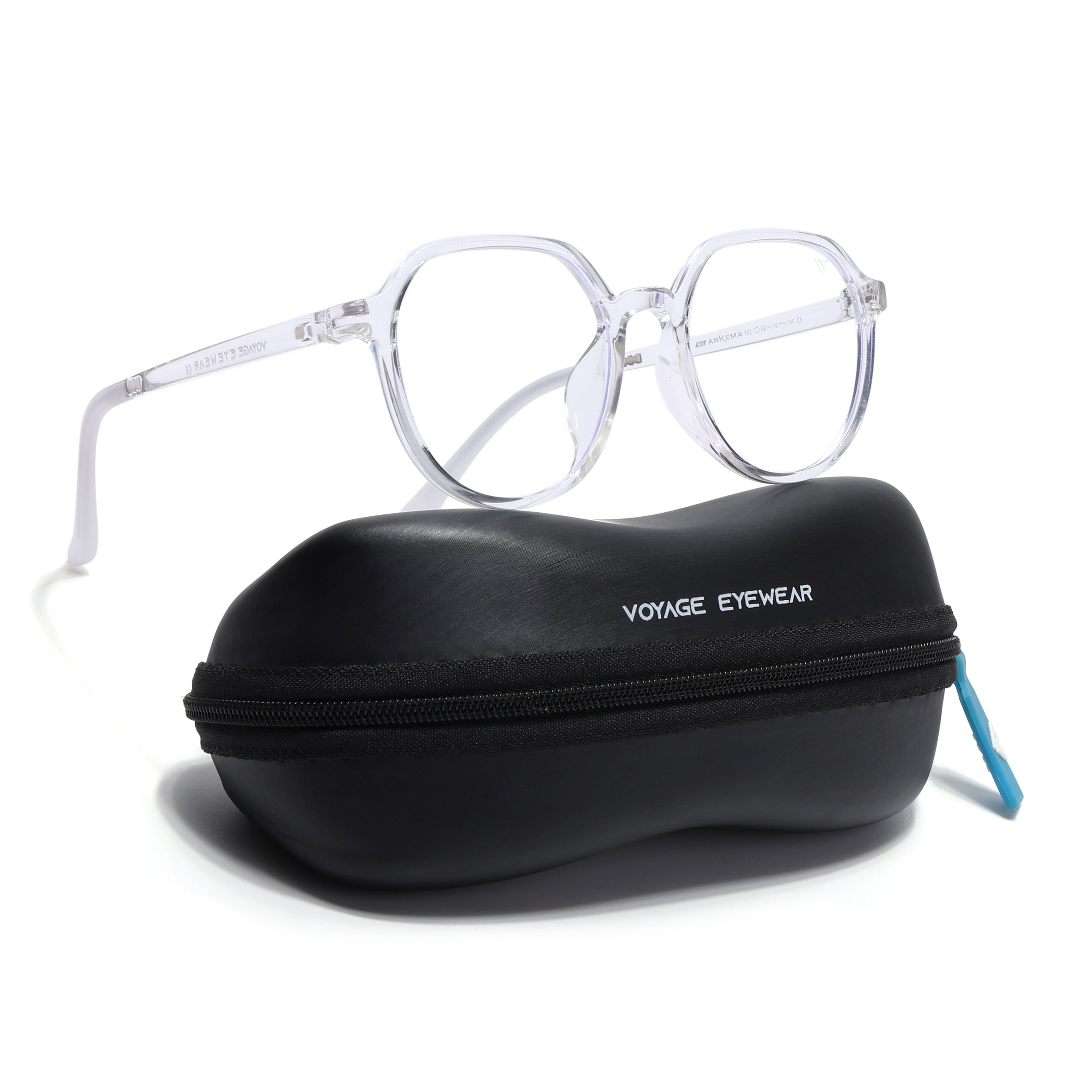 Voyage Air Transparent Round Eyeglasses for Men & Women (902MG4389-C2)