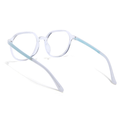 Voyage Air Transparent Round Eyeglasses for Men & Women (902MG4391-C4)