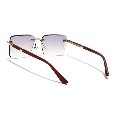 Eyejack Reflex Photochromic Golden Rimless Sunglasses for Men & Women (90376CL2507)