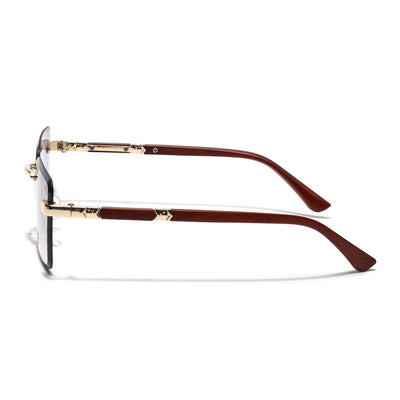 Eyejack Reflex Photochromic Golden Rimless Sunglasses for Men & Women (90376CL2507)