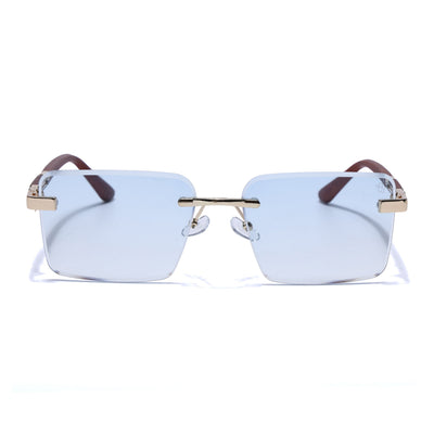 Eyejack Reflex Photochromic Golden Rimless Sunglasses for Men & Women (90376CL2508)