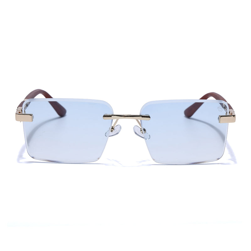Eyejack Reflex Photochromic Golden Rimless Sunglasses for Men & Women (90376CL2508)