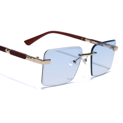 Eyejack Reflex Photochromic Golden Rimless Sunglasses for Men & Women (90376CL2508)