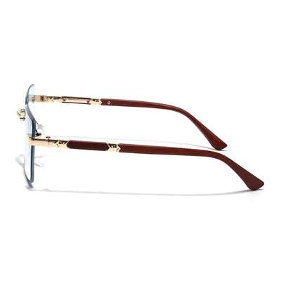 Eyejack Reflex Photochromic Golden Rimless Sunglasses for Men & Women (90376CL2508)