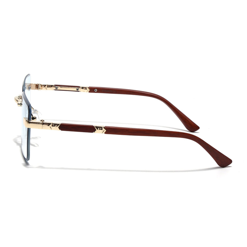 Eyejack Reflex Photochromic Golden Rimless Sunglasses for Men & Women (90376CL2508)