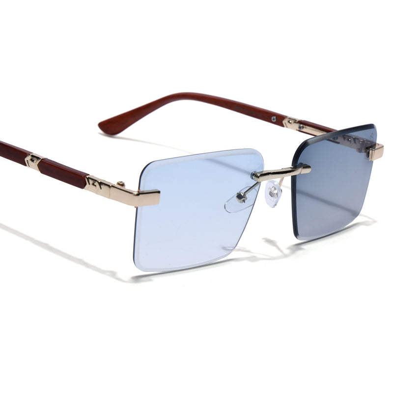Eyejack Reflex Photochromic Golden Rimless Sunglasses for Men & Women (90376CL2508)