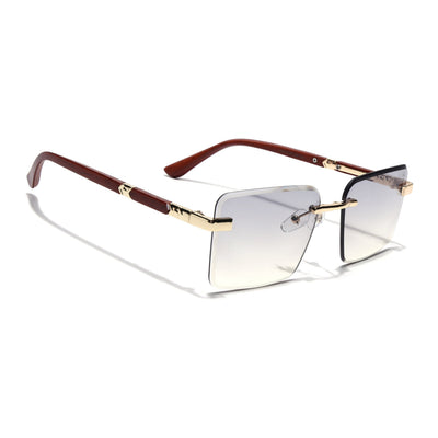 Eyejack Reflex Photochromic Golden Rimless Sunglasses for Men & Women (90376CL2509)