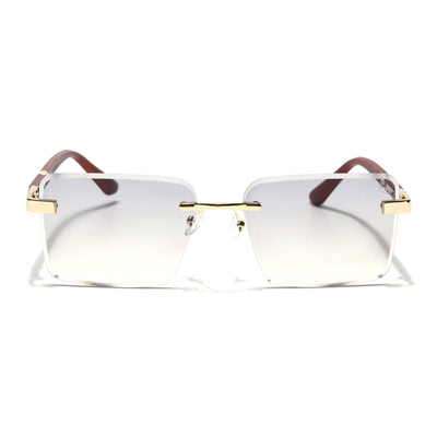 Eyejack Reflex Photochromic Golden Rimless Sunglasses for Men & Women (90376CL2509)