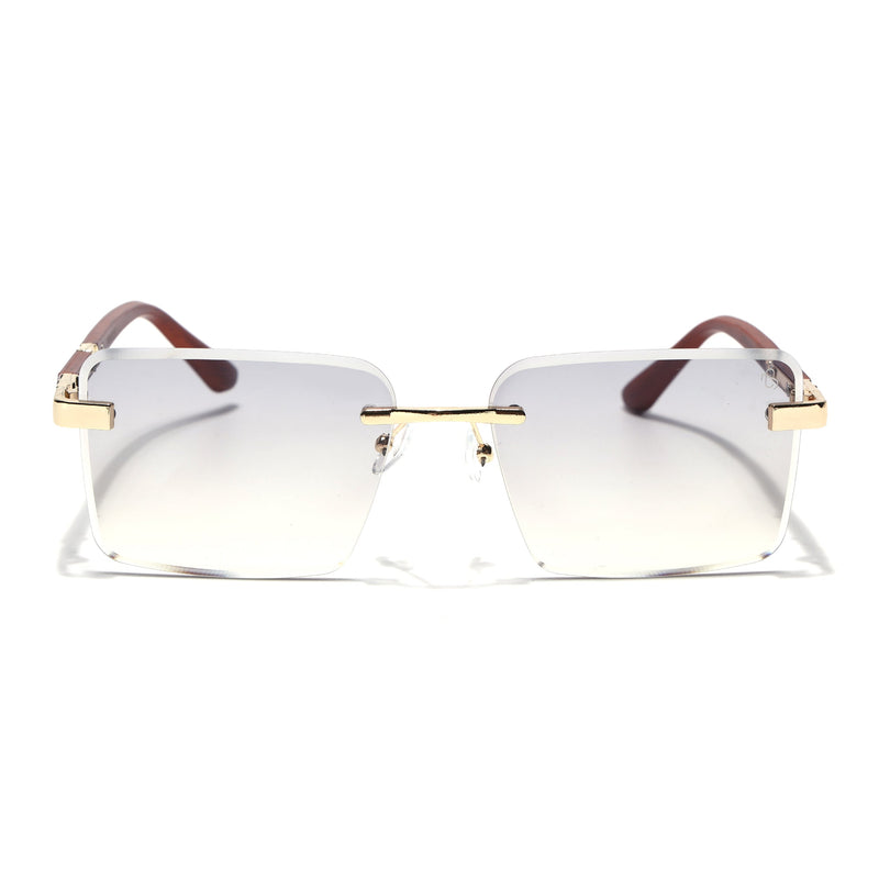 Eyejack Reflex Photochromic Golden Rimless Sunglasses for Men & Women (90376CL2509)