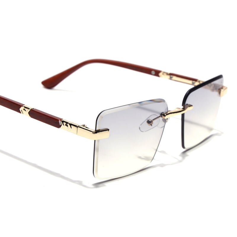 Eyejack Reflex Photochromic Golden Rimless Sunglasses for Men & Women (90376CL2509)