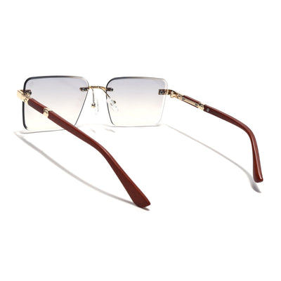Eyejack Reflex Photochromic Golden Rimless Sunglasses for Men & Women (90376CL2509)