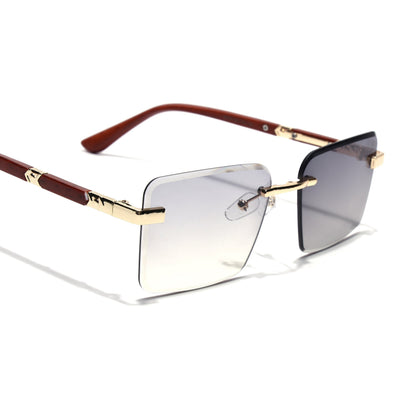 Eyejack Reflex Photochromic Golden Rimless Sunglasses for Men & Women (90376CL2509)
