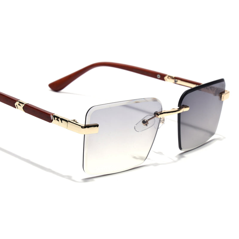 Eyejack Reflex Photochromic Golden Rimless Sunglasses for Men & Women (90376CL2509)