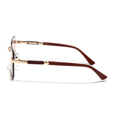 Eyejack Reflex Photochromic Golden Rimless Sunglasses for Men & Women (90376CL2510)