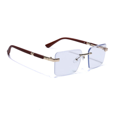 Eyejack Reflex Photochromic Golden Rimless Eyeglasses for Men & Women (90376FCL2511)