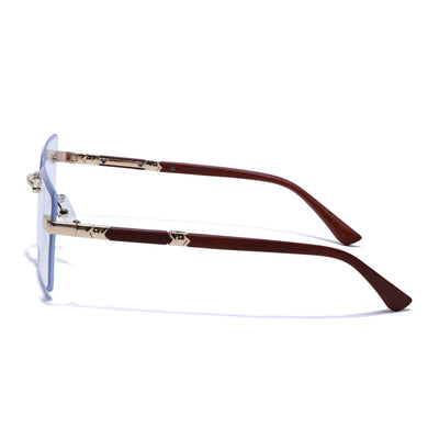 Eyejack Reflex Photochromic Golden Rimless Eyeglasses for Men & Women (90376FCL2511)