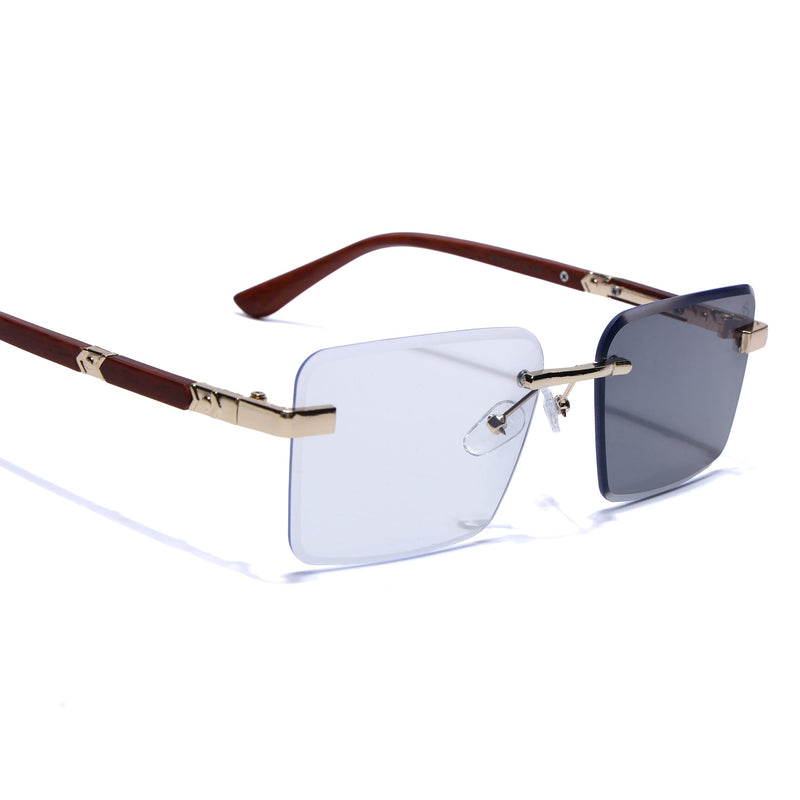 Eyejack Reflex Photochromic Golden Rimless Eyeglasses for Men & Women (90376FCL2511)