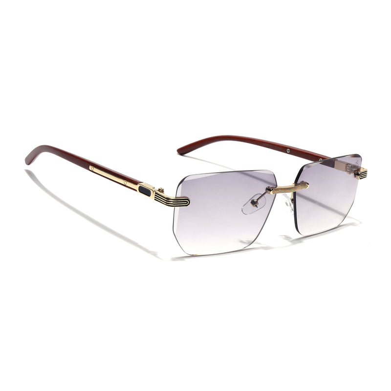 Eyejack Reflex Photochromic Golden Rimless Sunglasses for Men & Women (90385CL2497)