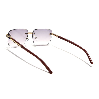 Eyejack Reflex Photochromic Golden Rimless Sunglasses for Men & Women (90385CL2497)