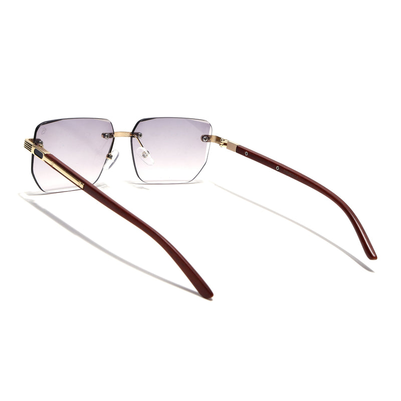 Eyejack Reflex Photochromic Golden Rimless Sunglasses for Men & Women (90385CL2497)