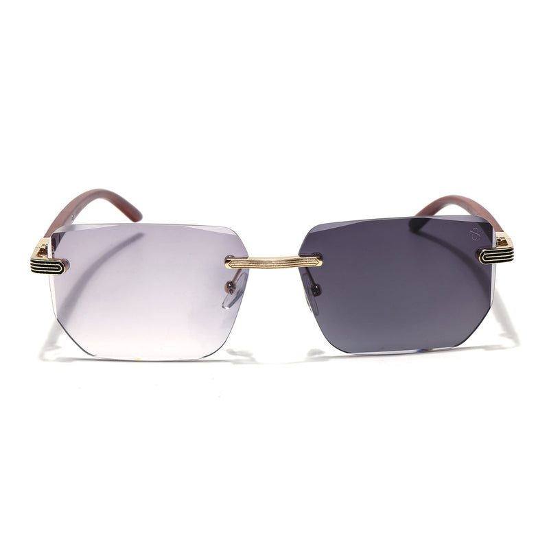 Eyejack Reflex Photochromic Golden Rimless Sunglasses for Men & Women (90385CL2497)
