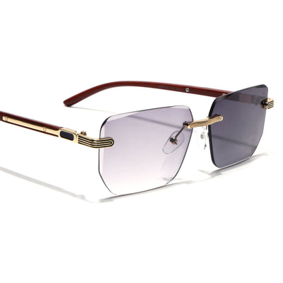 Eyejack Reflex Photochromic Golden Rimless Sunglasses for Men & Women (90385CL2497)