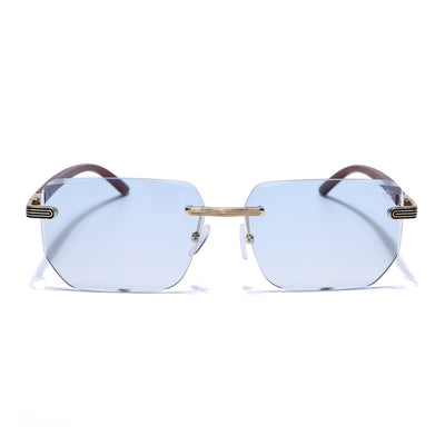 Eyejack Reflex Photochromic Golden Rimless Sunglasses for Men & Women (90385CL2498)