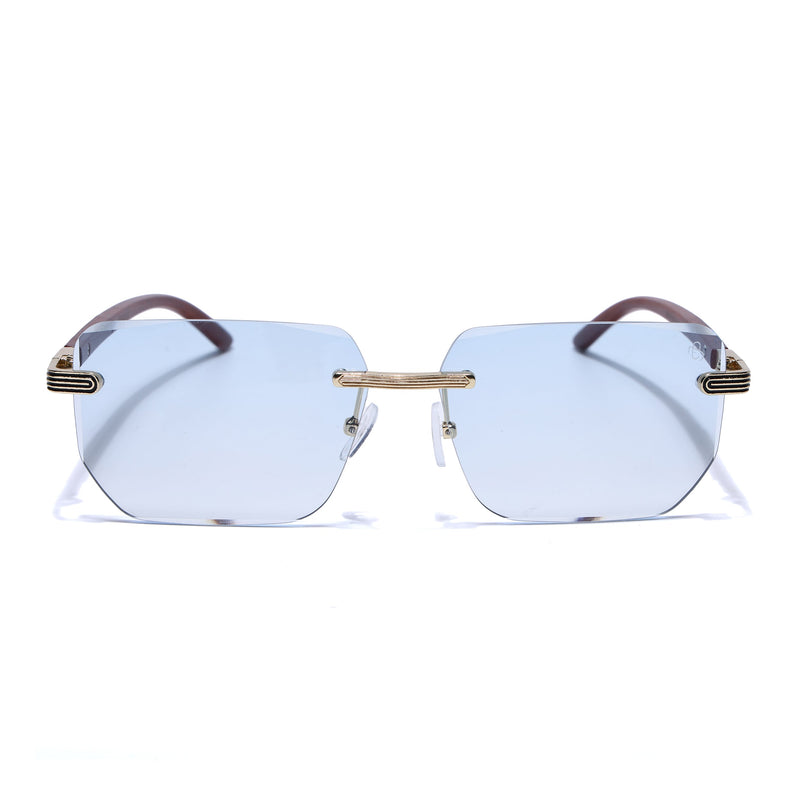 Eyejack Reflex Photochromic Golden Rimless Sunglasses for Men & Women (90385CL2498)