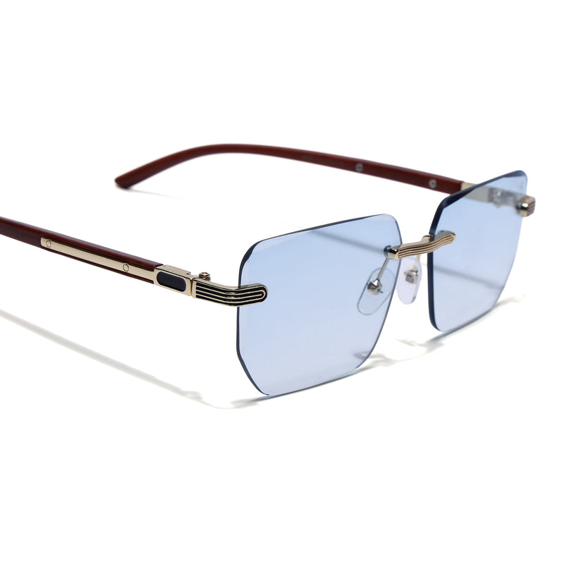 Eyejack Reflex Photochromic Golden Rimless Sunglasses for Men & Women (90385CL2498)