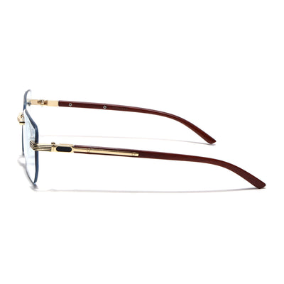 Eyejack Reflex Photochromic Golden Rimless Sunglasses for Men & Women (90385CL2498)