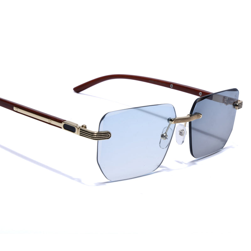 Eyejack Reflex Photochromic Golden Rimless Sunglasses for Men & Women (90385CL2498)