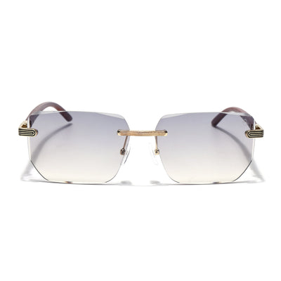 Eyejack Reflex Photochromic Golden Rimless Sunglasses for Men & Women (90385CL2499)