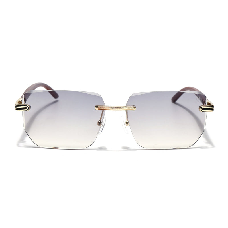 Eyejack Reflex Photochromic Golden Rimless Sunglasses for Men & Women (90385CL2499)