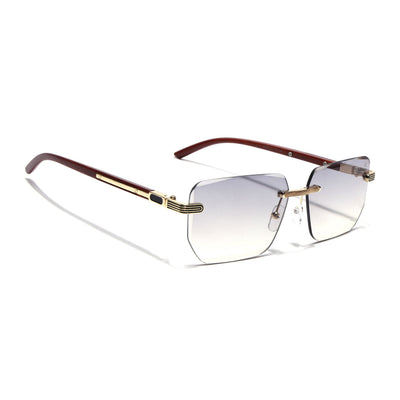 Eyejack Reflex Photochromic Golden Rimless Sunglasses for Men & Women (90385CL2499)