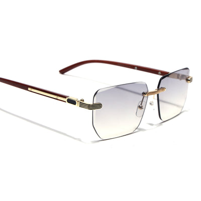Eyejack Reflex Photochromic Golden Rimless Sunglasses for Men & Women (90385CL2499)