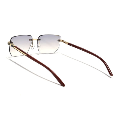 Eyejack Reflex Photochromic Golden Rimless Sunglasses for Men & Women (90385CL2499)