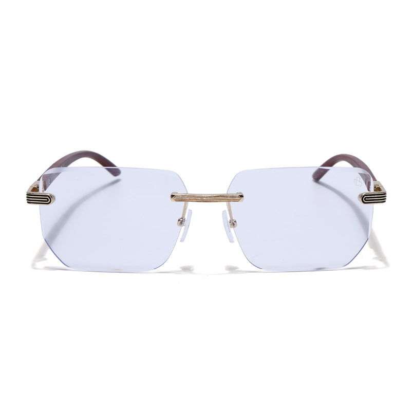 Eyejack Reflex Photochromic Golden Rimless Eyeglasses for Men & Women (90385FCL2501)